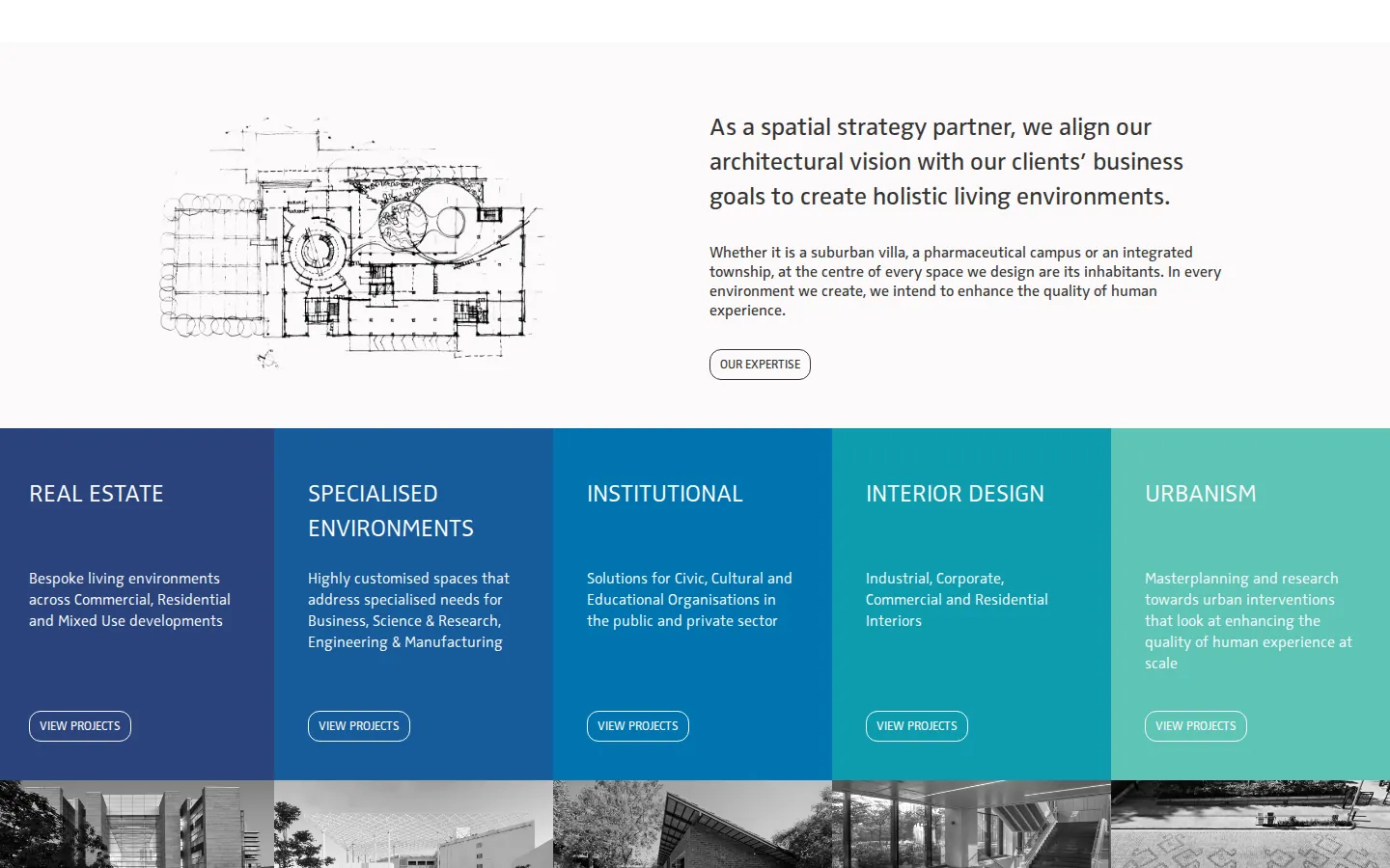 Venkataramanan Associates (VA Group) website, inner section on desktop
